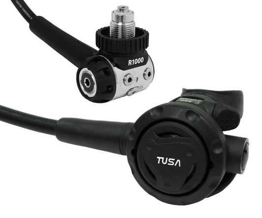 Tusa RS-1001 DIN Regulator Set Scuba Diving 1st 2nd Stage R-1000, S-00010