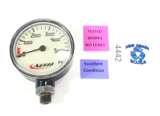 Aeris 5000 Scuba Dive Pressure Gauge SPG Fits Oceanic, Sherwood, Genesis & More