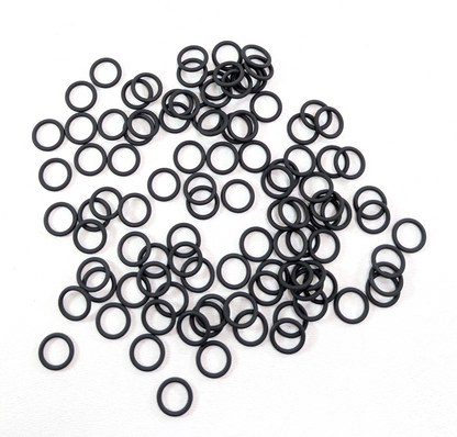 100X Viton O-Rings Seal 9.8mm ID, 1.9mm Cross Section Black 75 Durometer P-105