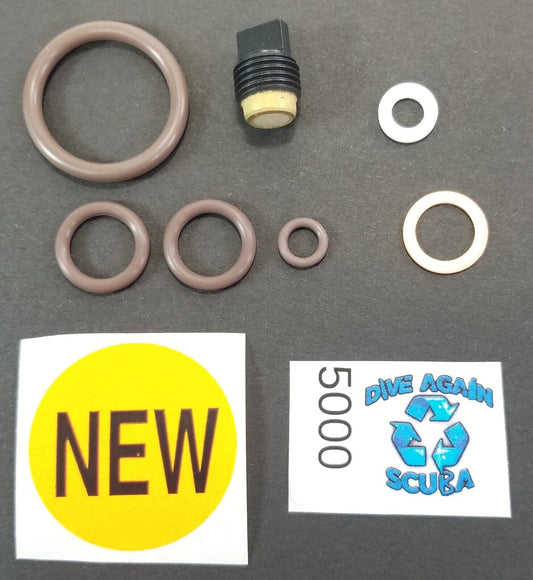 Scuba Diving Tank Cylinder K Valve Service Rebuild Repair Kit Viton O-Ring, Seat