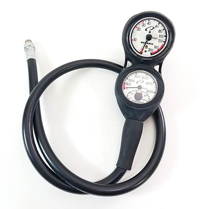 Oceanic Navigator Scuba Dive 3 Gauge Complete Console Pressure SPG Depth Compass2
