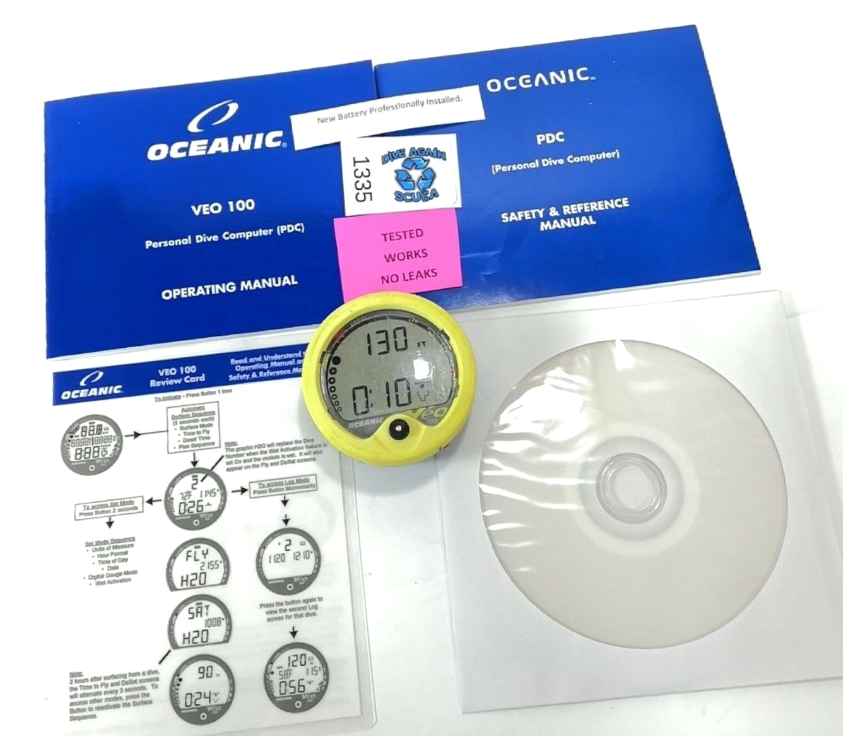 Oceanic Veo 100 Scuba Dive Computer Puck Module Diving Veo100  Diving      #13350