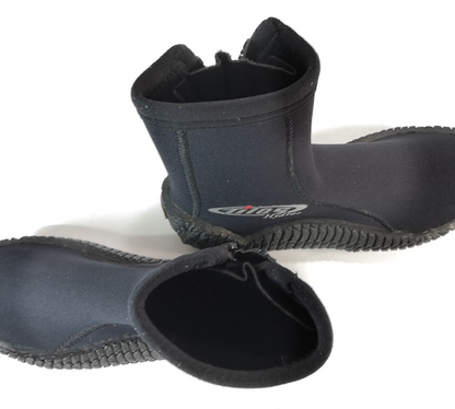 NEW Tilos Titanium Hydro+ Zipper Neoprene Booties Boots 3mm SIZE 4 Scuba Dive9