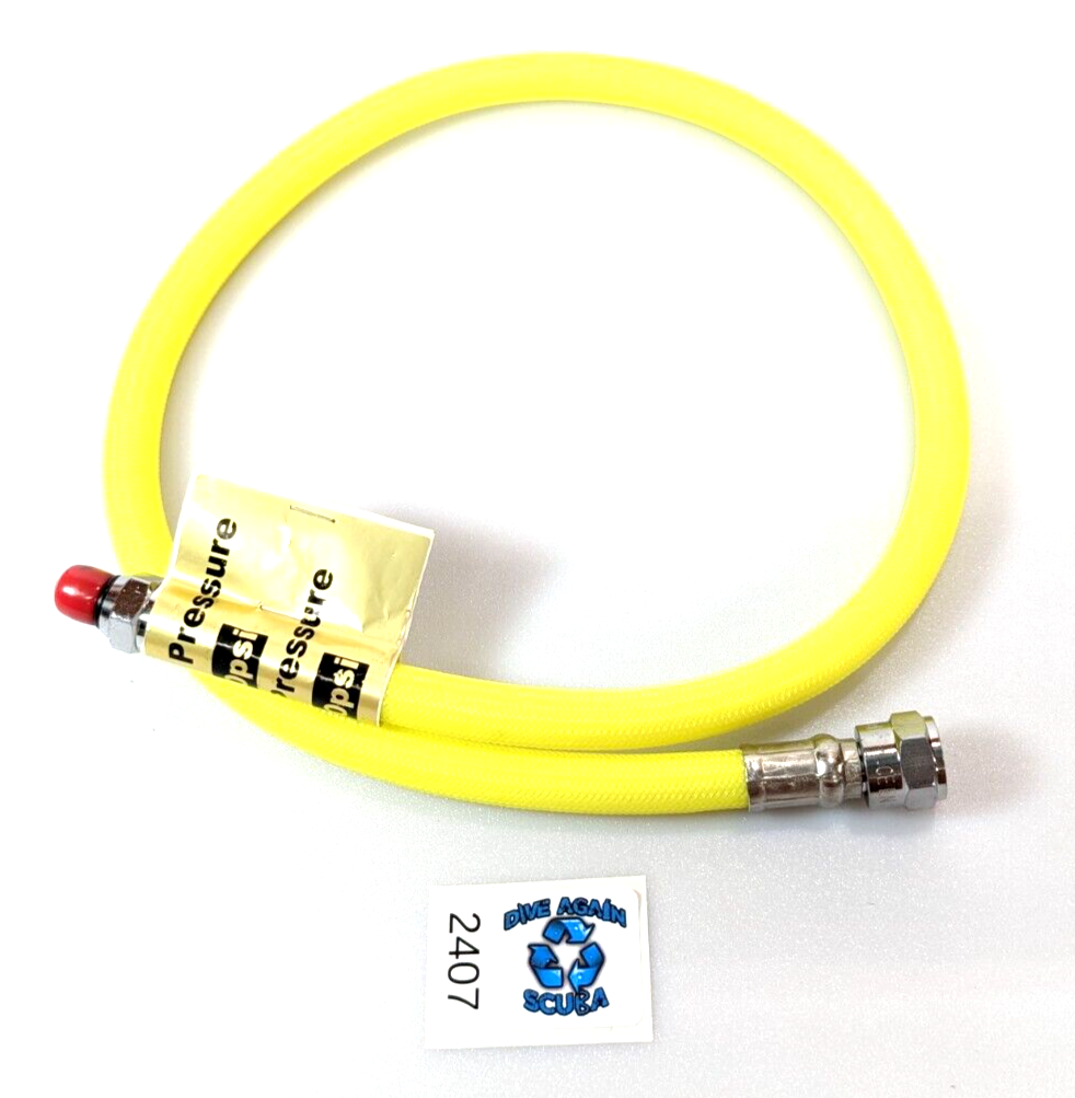Phantom Double Braided Octo Octopus Scuba 30in Hose Dive Diving Yellow Regulator2