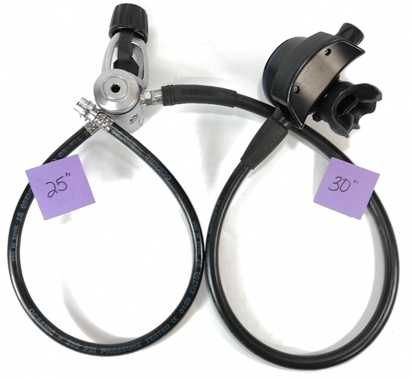 Oceanic Delta 2 Scuba Dive Regulator Set Yoke 1st Stage Adjustable Balanced 2nd3