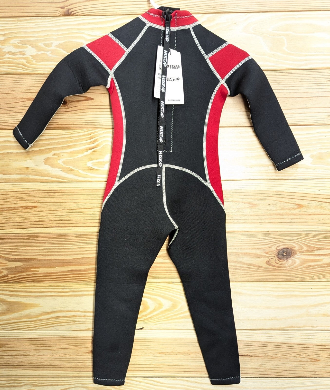 HiSea Full Red Kids Children's 2.5mm Wetsuit Scuba Dive Snorkel Size 4 Girl Boy11