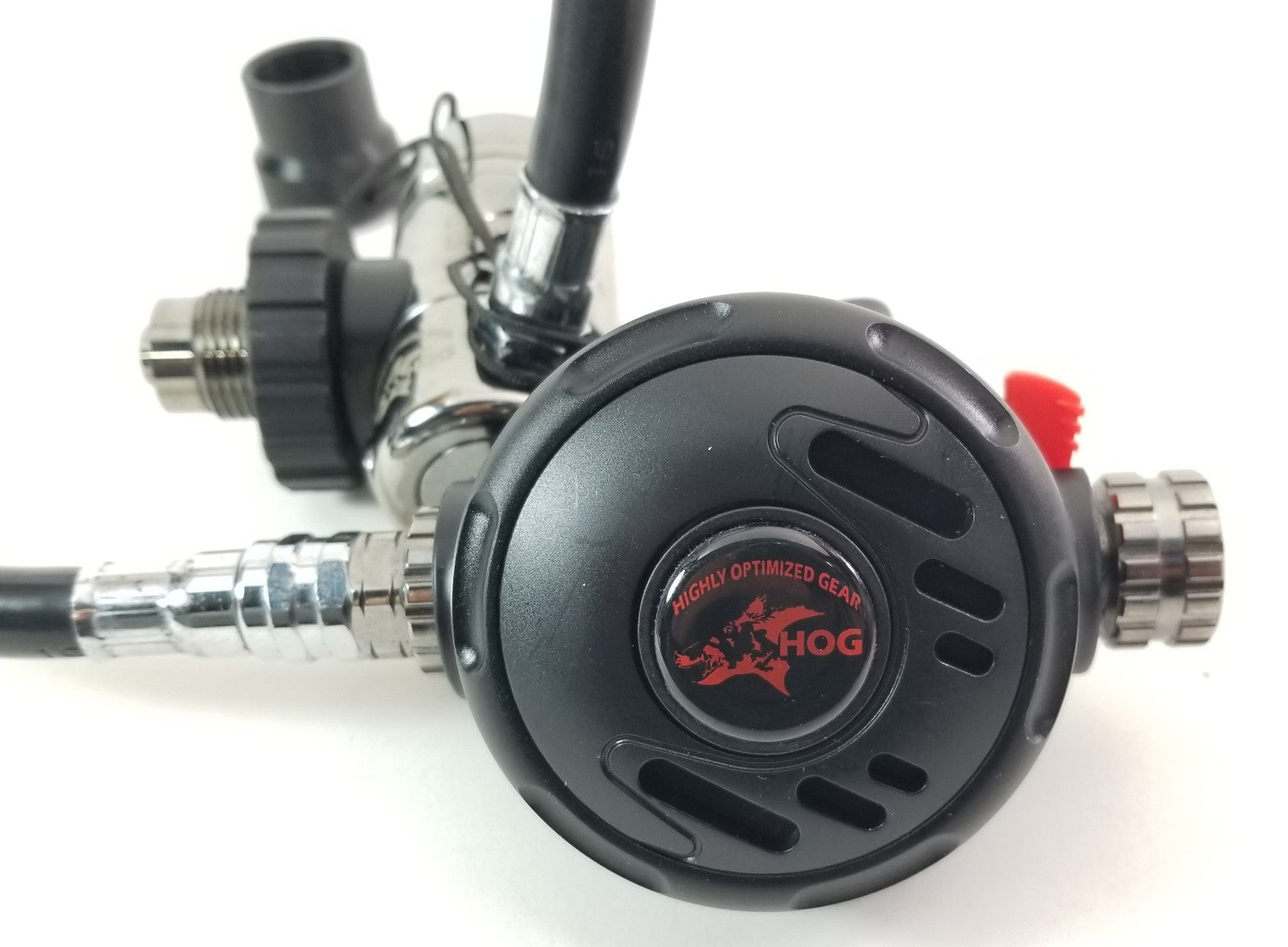 HOG D1, DIN Classic Scuba Regulator Set 1st Stage & Primary 2nd Stage Adjustable4