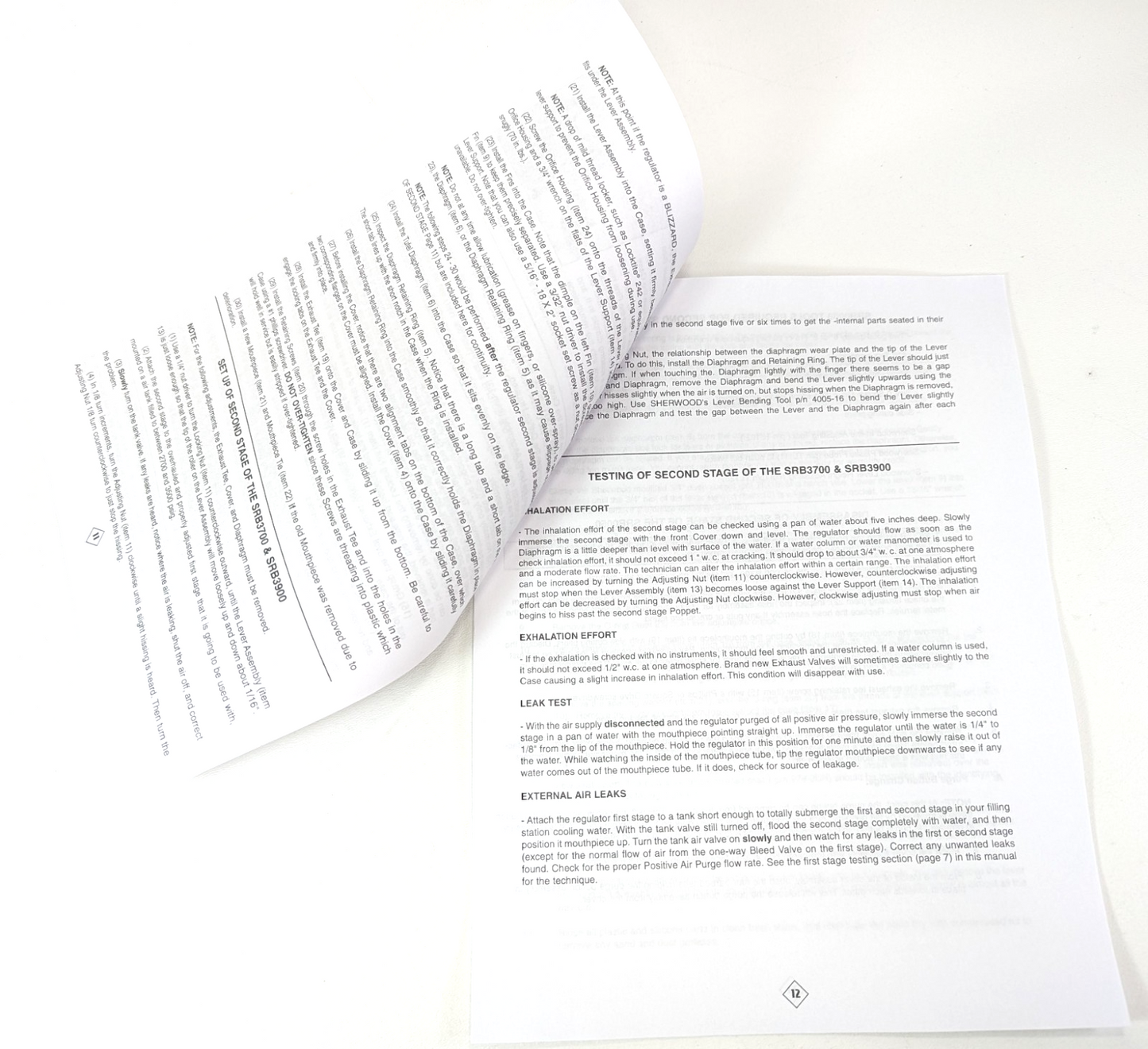 Sherwood Classic SRB0050 Assembly, Maintenance, Service Repair Manual Scuba Dive3