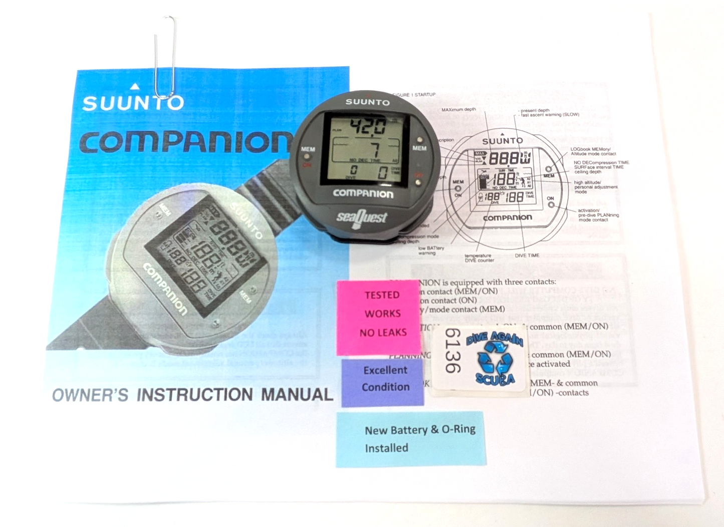 Suunto SeaQuest Companion Metric Scuba Dive Computer Puck Module (Fusion)0