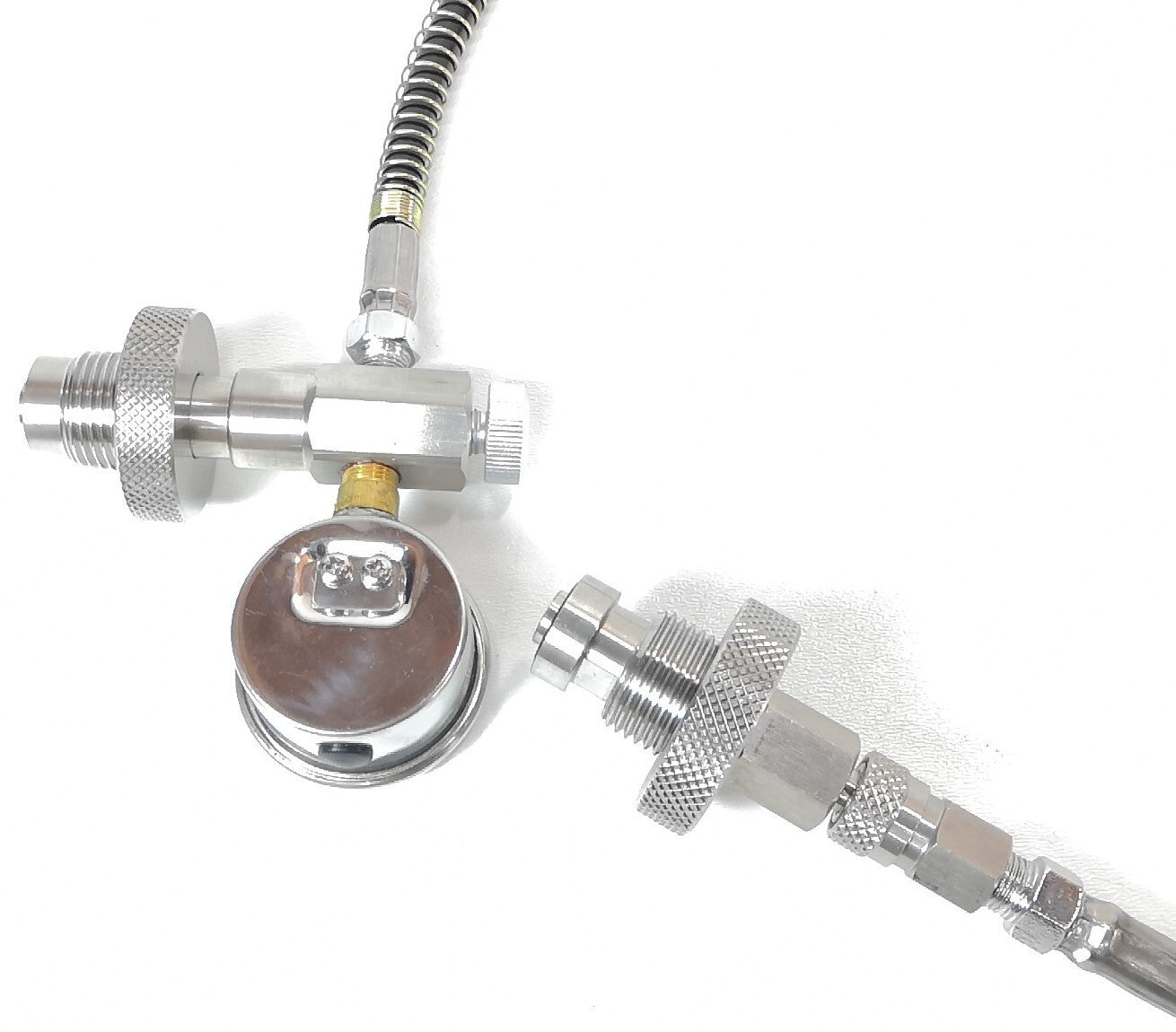 DIN Scuba Tank to Tank Air Equalizer, Transfer Hose Crossover Dive 3ft + SPG13