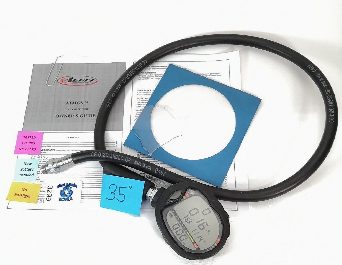 Aeris Atmos ai 2 Air Integrated Nitrox Scuba Dive Diving Computer AtmosAI  #32990