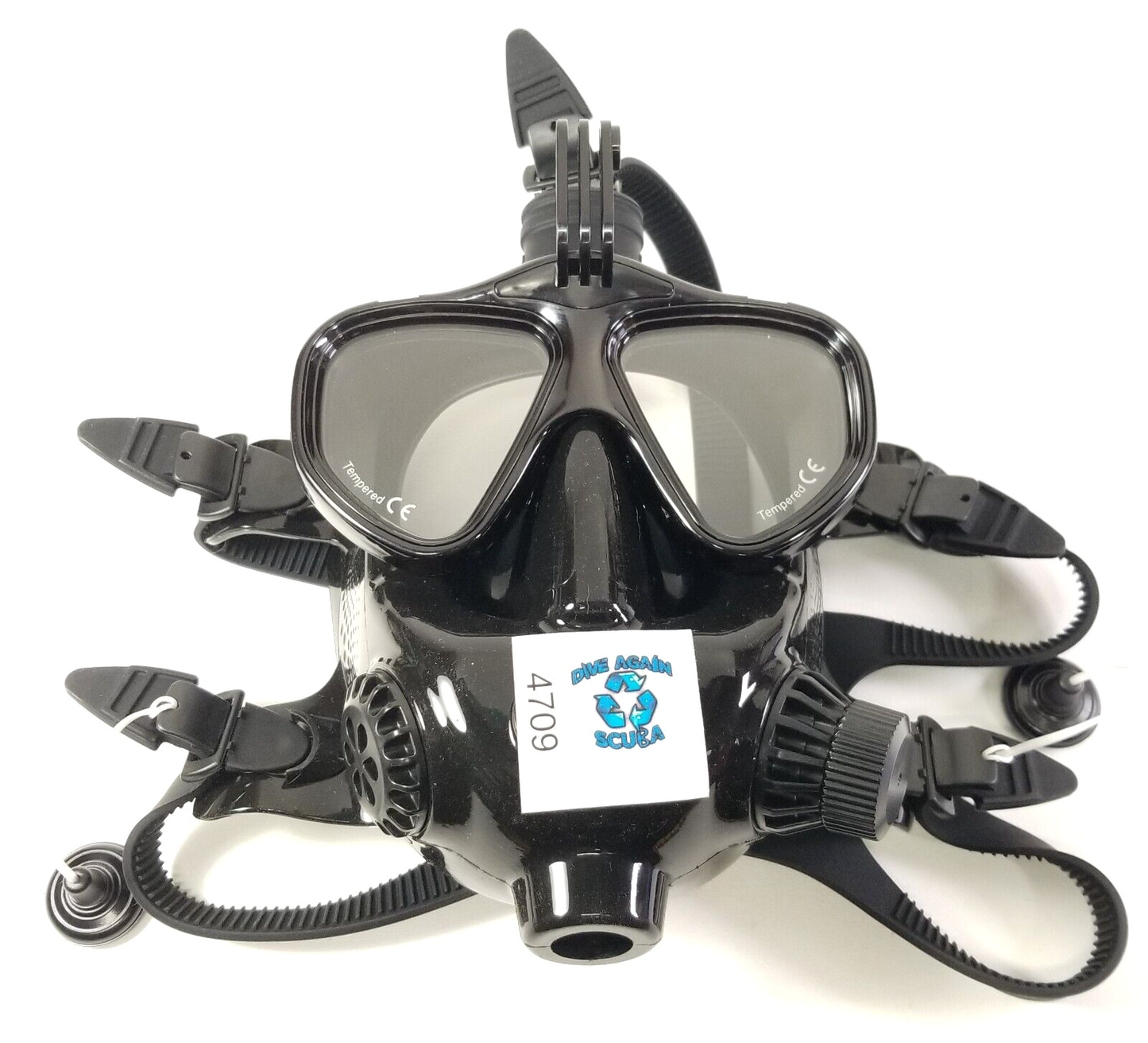 Zeagle Full Face Scuba Dive Mask For 2nd Stage Regulators Envoy F8, Onyx