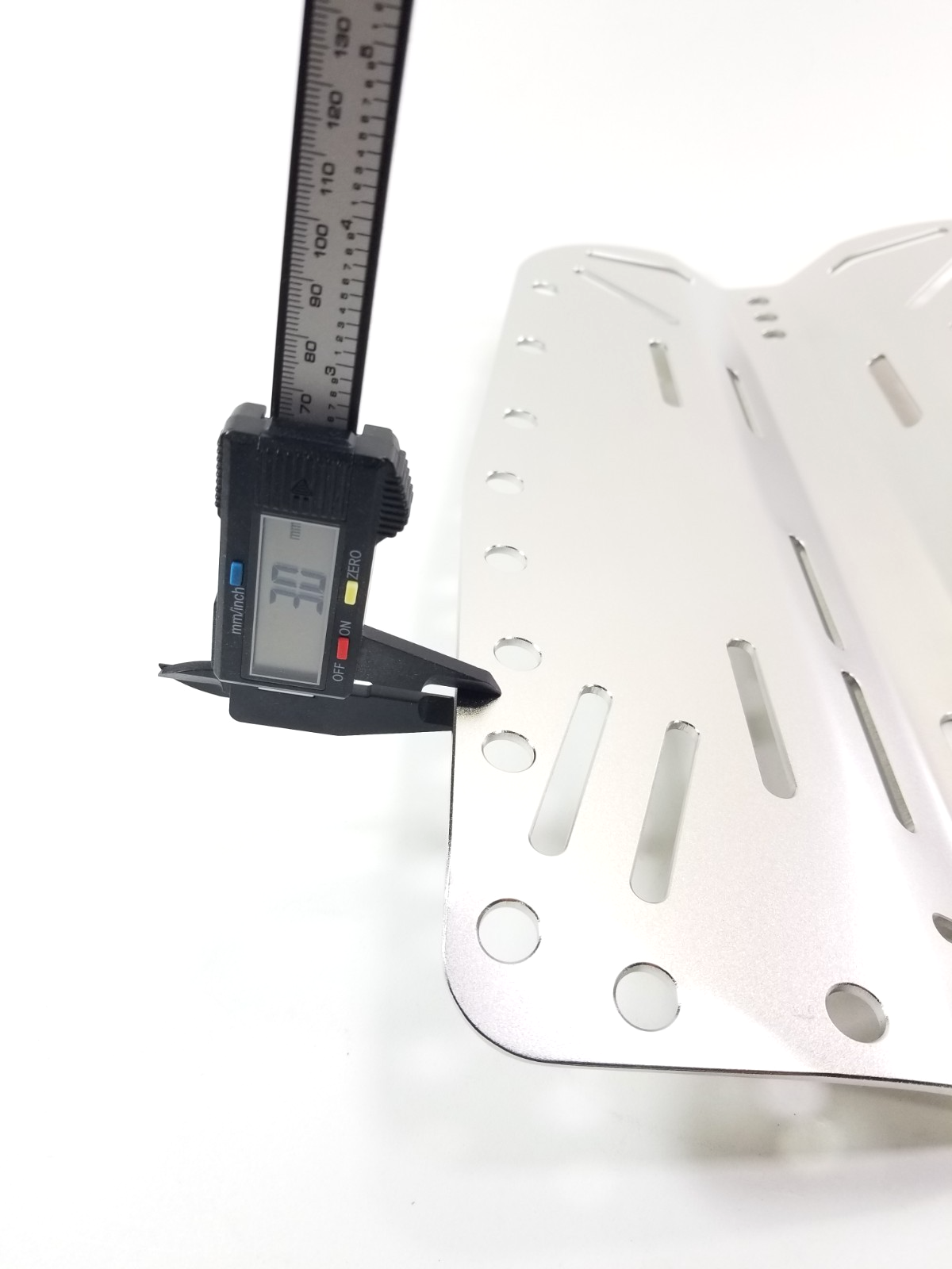 Stainless Steel Backplate Scuba Dive Tech Side Mount Doubles / Single BCD 15x106