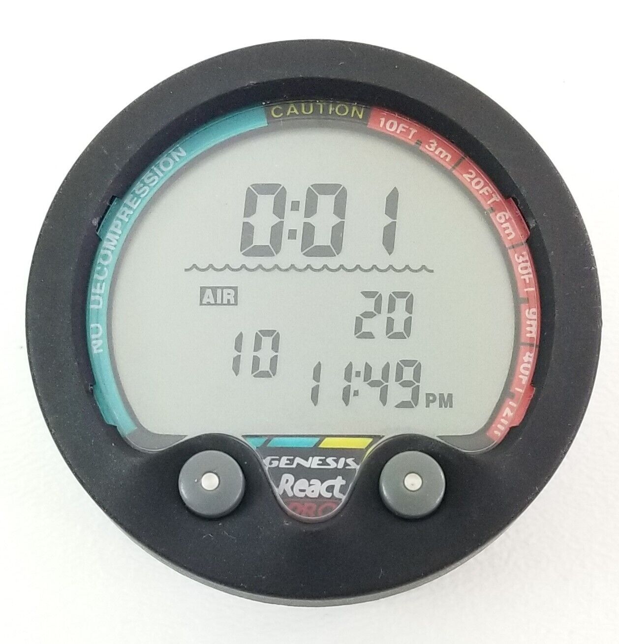 Genesis React Pro Puck Scuba Dive Diving Computer Module Air & Nitrox EXCELLENT!