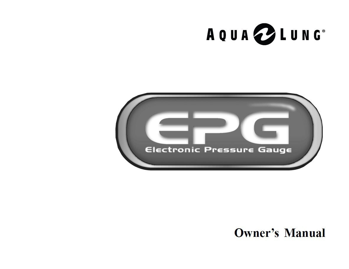 Aqua Lung EPG Digital Electronic Pressure Gauge Scuba Dive Printed Manual0