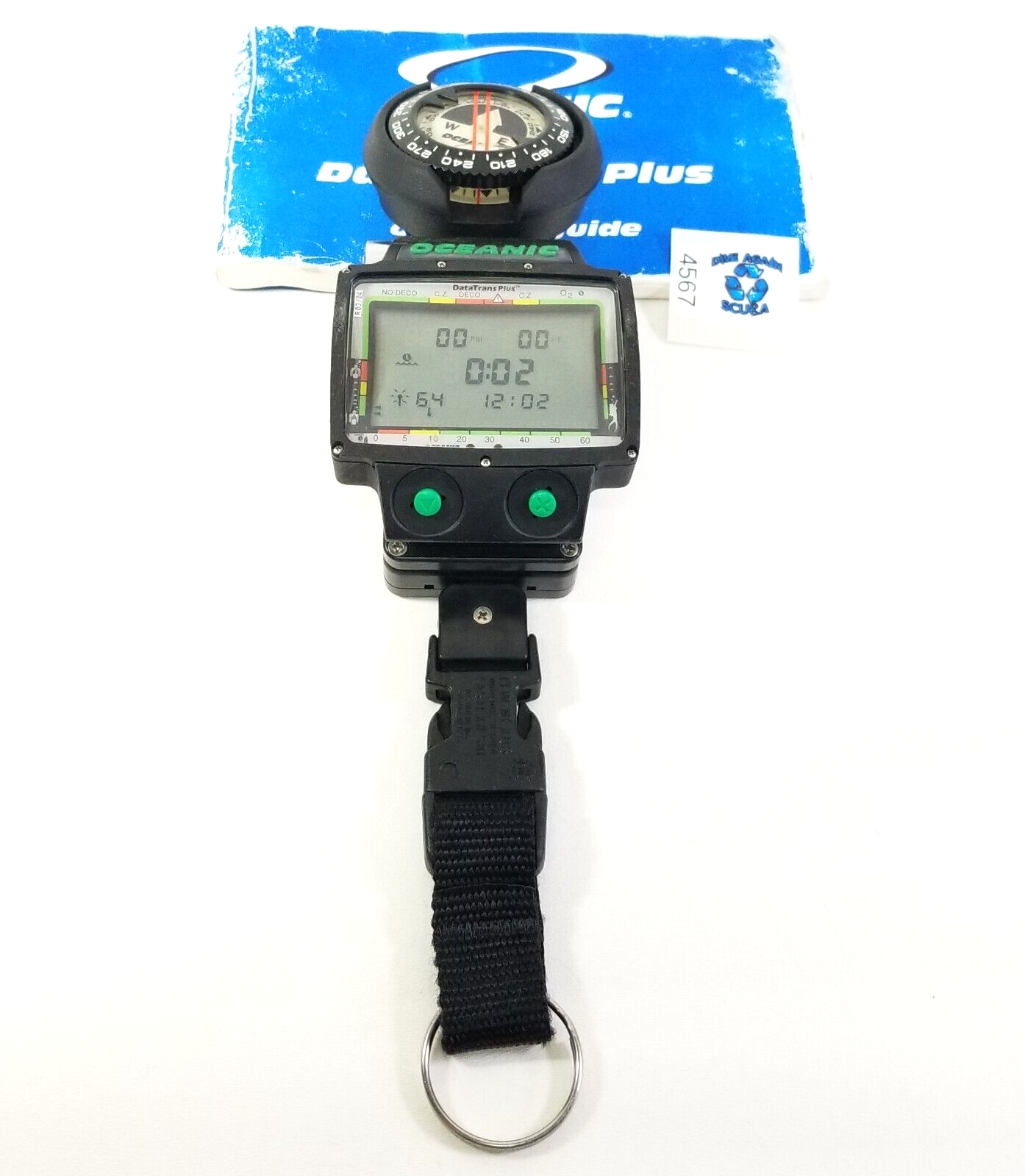 Oceanic DataTrans Plus Wireless Nitrox Scuba Dive Computer Data Trans Retractor