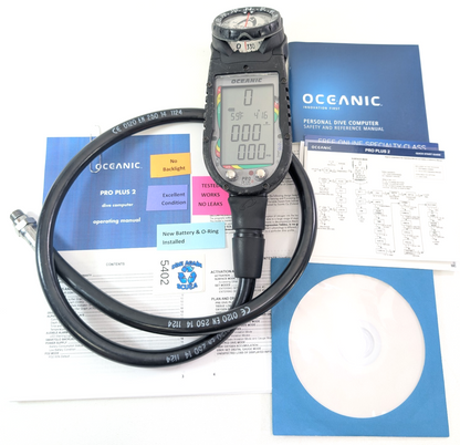 Oceanic Pro Plus 2.1 SCUBA Dive Air Integrated Computer, Compass Air & Nitrox 25