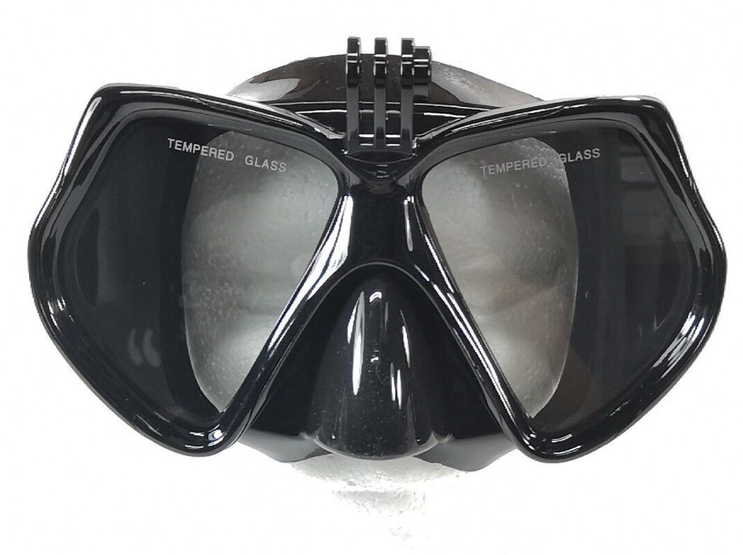 GoPro Mount Black Scuba Dive Snorkel Mask Tempered Glass Goggles 11 10 9 8 7 6 57