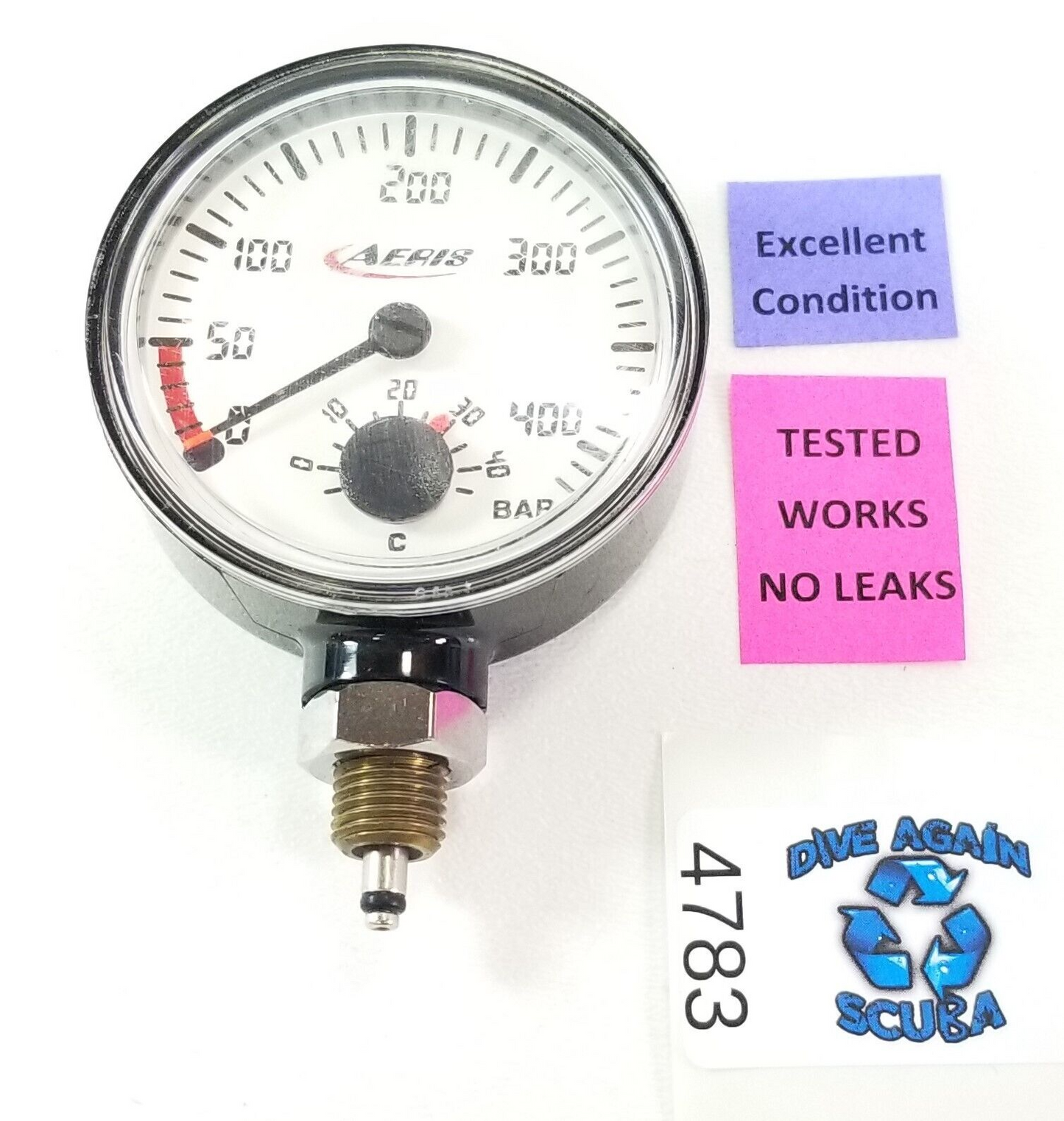 Aeris PRESSURE GAUGE SPG MODULE 450 BAR Scuba Dive Metric  EXCELLENT!      #4783