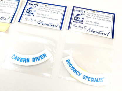 10x Scuba Dive Iron On Patch Lot Set Drift, Cavern Diver Buoyancy Specialist5