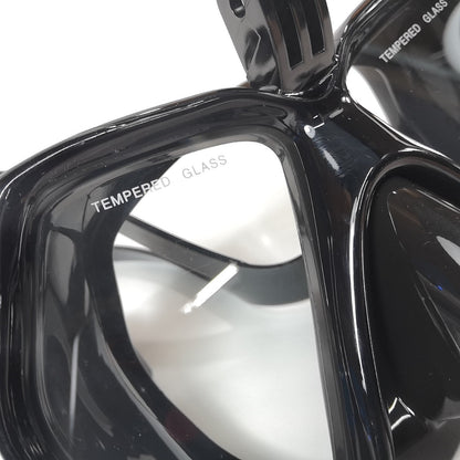 GoPro Mount Black Scuba Dive Snorkel Mask Tempered Glass Goggles 11 10 9 8 7 6 55