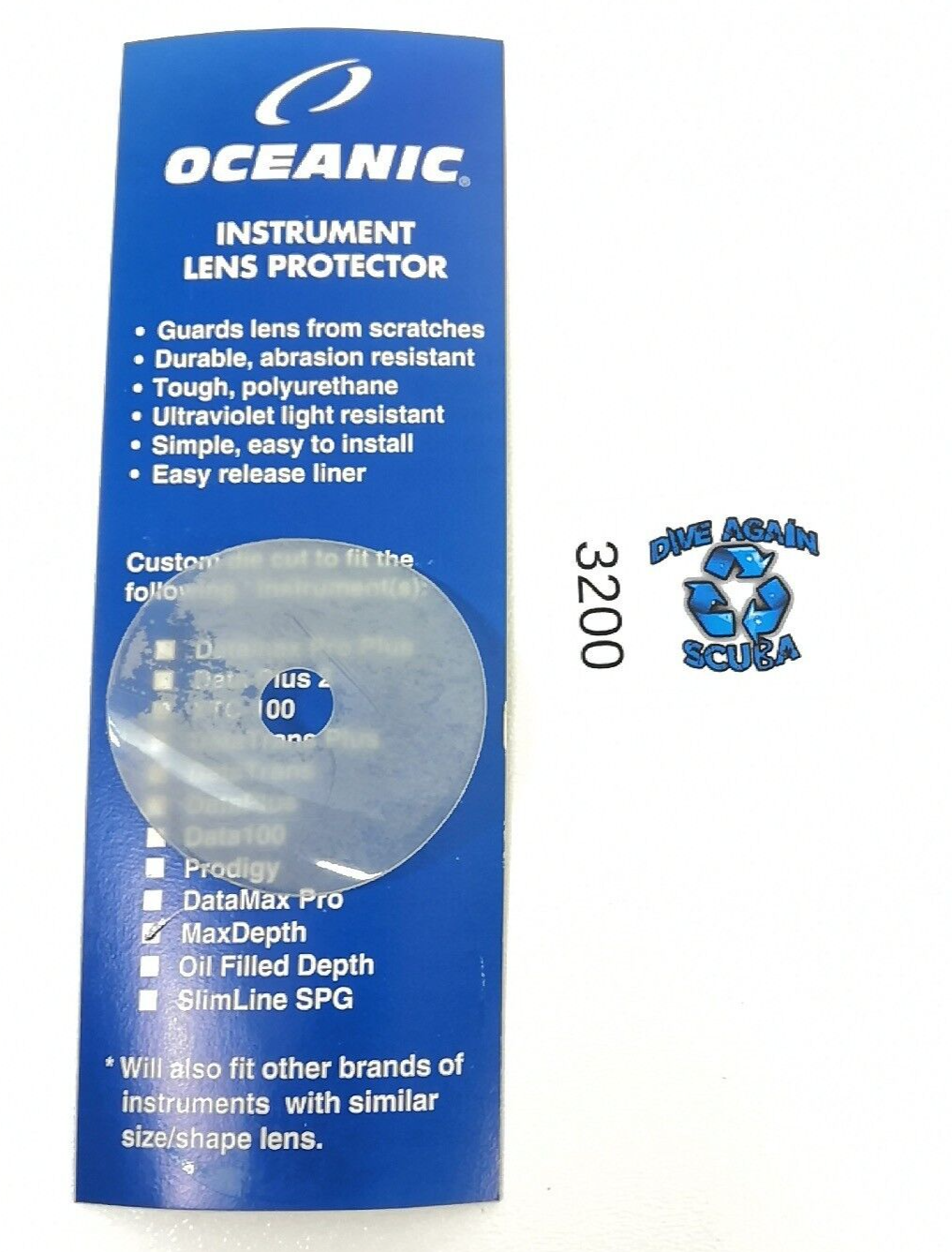 Oceanic Max Depth Gauge Lens Protector Cover Scuba Dive Screen Guard 2"0