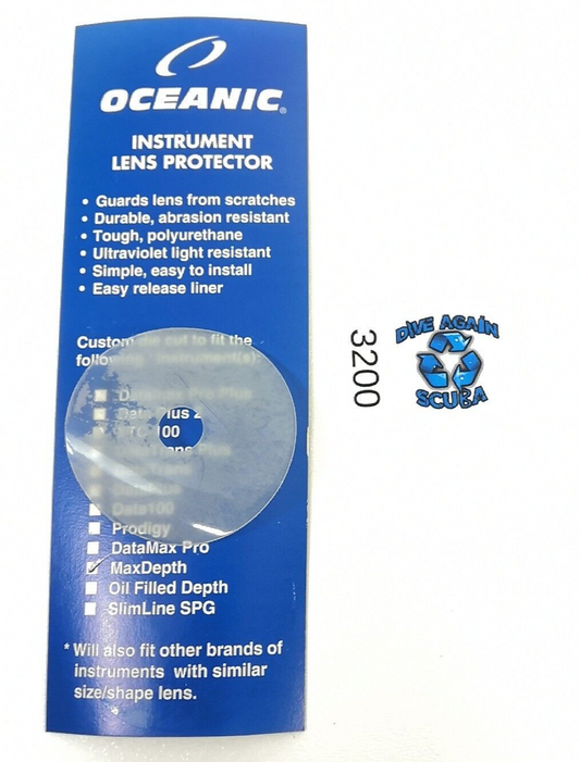 Oceanic Max Depth Gauge Lens Protector Cover Scuba Dive Screen Guard 2"0