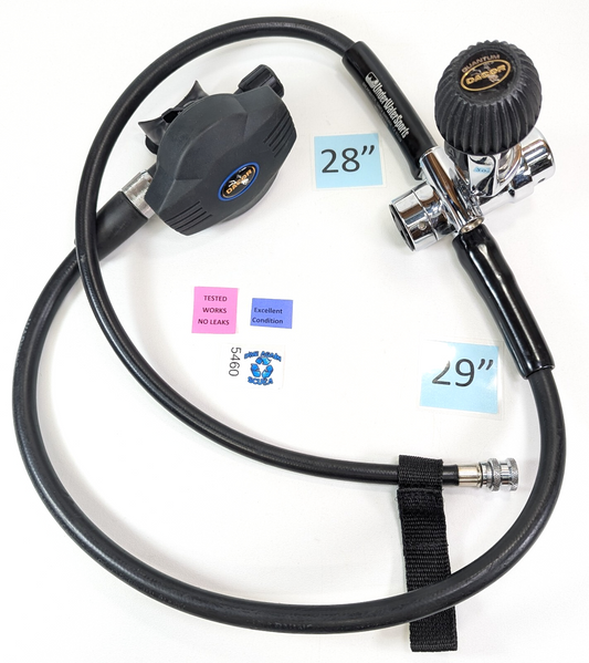 Dacor Quantum Yoke 1st & 2nd Stage Regulator Set Scuba Dive + Inflator Hose0