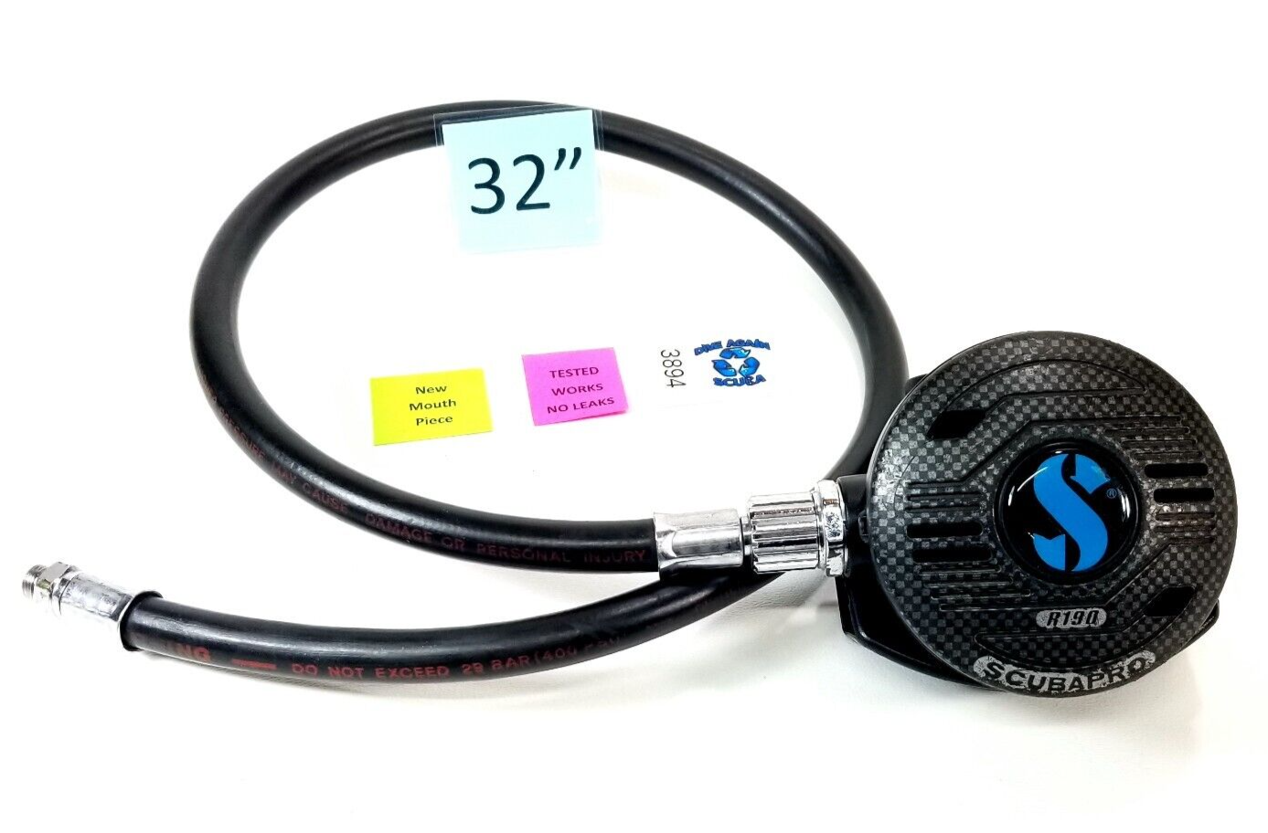 Scubapro R190 Primary Second 2nd Stage Regulator or Octo Scuba Dive 32" Hose0