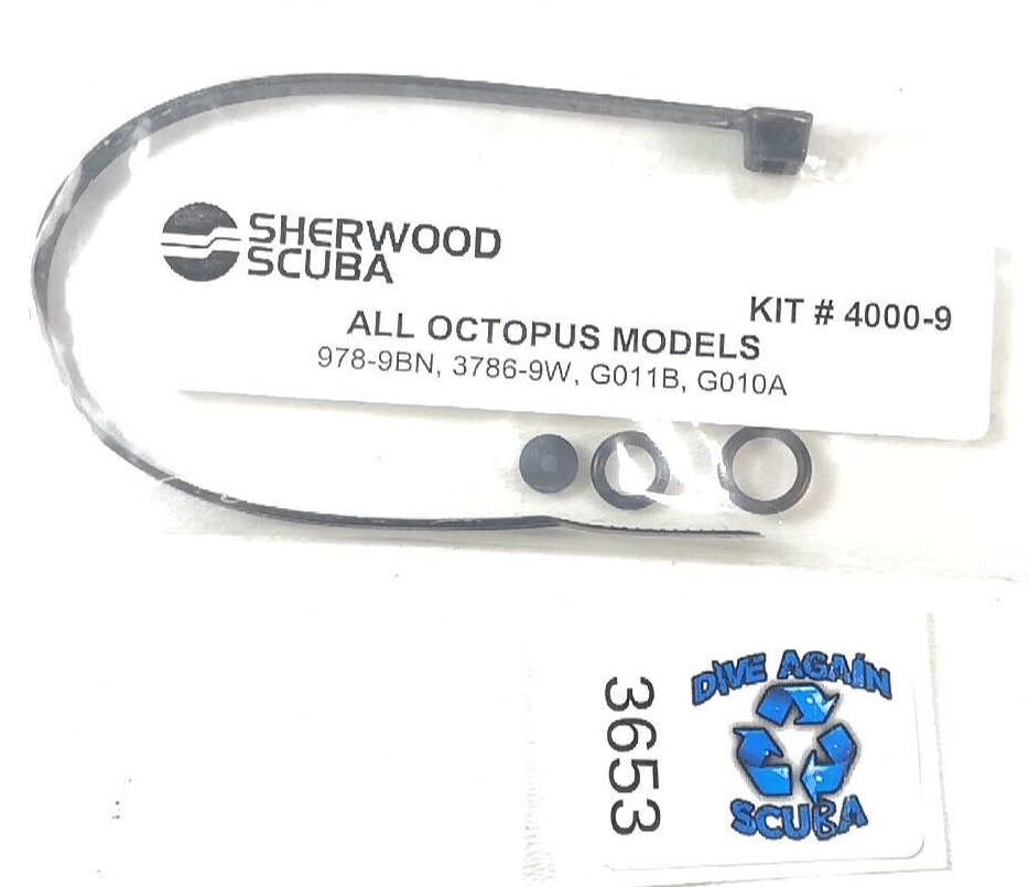 Sherwood Scuba Dive Service Kit 4000-9, 978-9BN, 3786-9W, G011B, G01A, Octo 2nd0