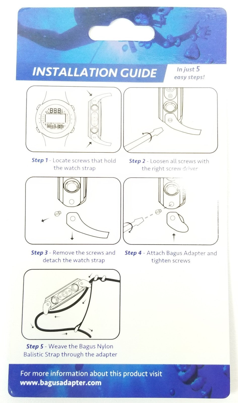 Wrist Strap Scuba Dive Computer Watch Band Stainless Steel Adapter for Suunto DX7