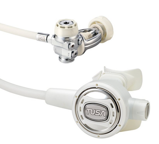 Tusa White RS-609 Yoke Regulator Set Scuba Diving 1st 2nd Stage R-600 & S-00090