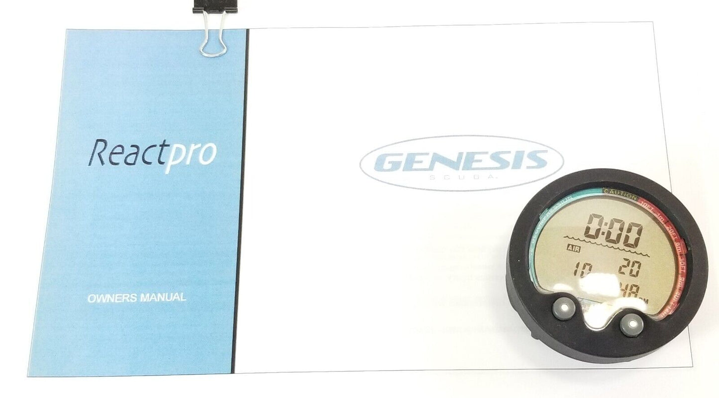 Genesis React Pro Puck Scuba Dive Diving Computer Module Air & Nitrox EXCELLENT!