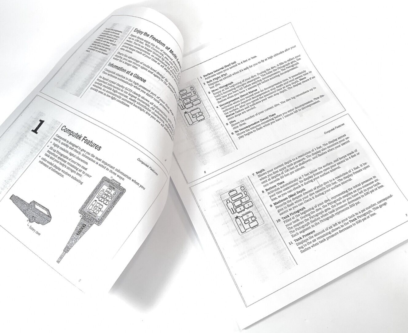 Tekna COMPUTEK Scuba Dive Computer Manual Printed 38 Pages (Ocean Edge Digitek)2