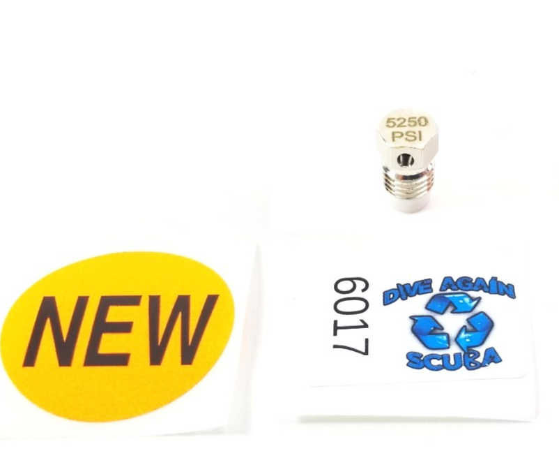 Blue Steel 3/8" Burst Disc Scuba Dive Tank Valve 5250 / 3180, 3442 psi Paintball1