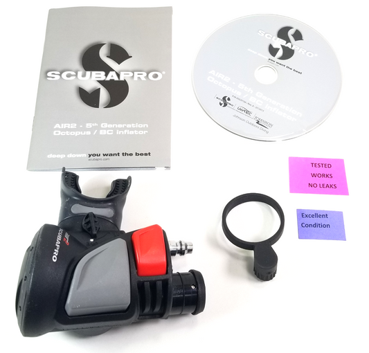 Scubapro 5th Gen Air 2 Alternate Air Source BC BCD Octo Inflator Scuba Dive Air20