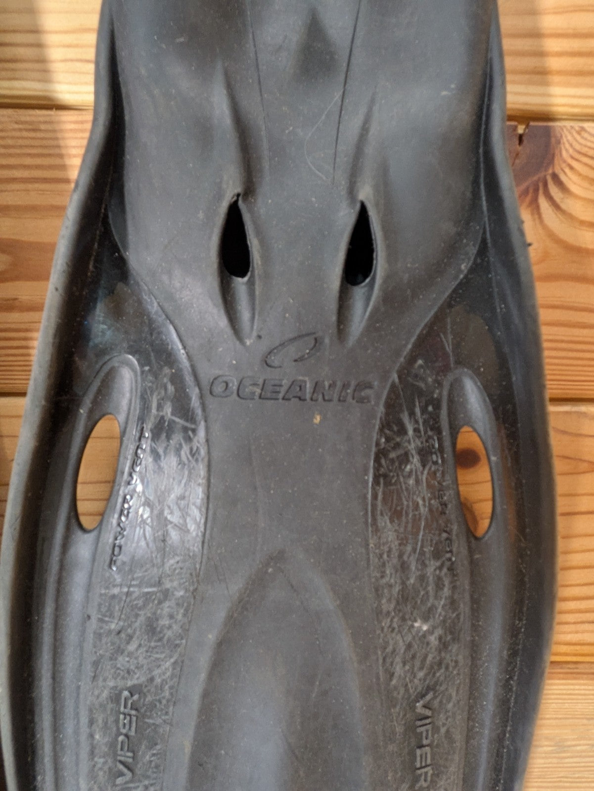 Oceanic Viper Open Heel Dive Snorkel Fins Flippers XL - XS Scuba Spring Straps5