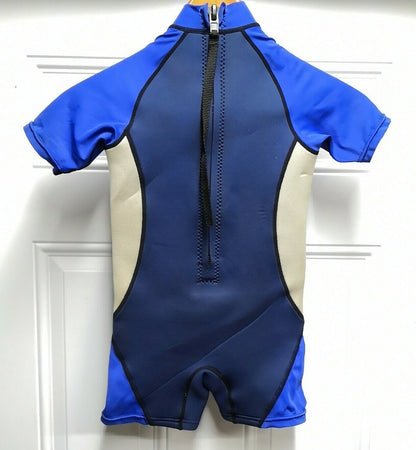 Maui and Sons Kids 3mm Teal Shorty Size Large LG L Scuba Dive WetSuit Youth Blue1
