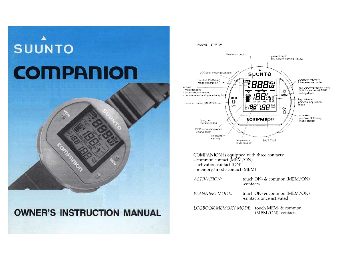 Suunto SeaQuest Companion Scuba Dive Computer Printed Manual Sea Quest1