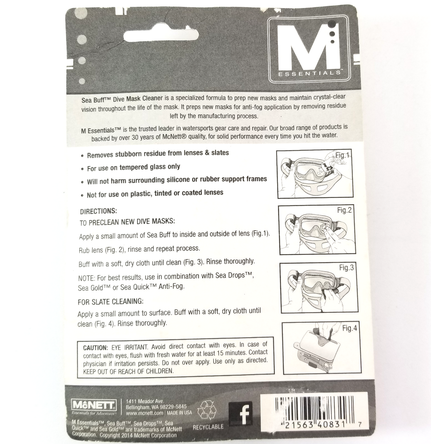 Sea Buff Scuba Dive Mask & Slate Cleaner McNett M ESSENTIALS4