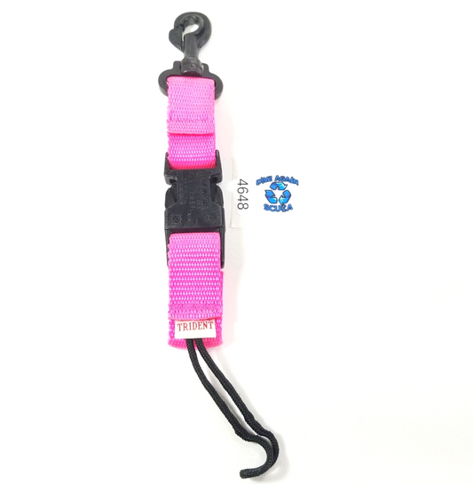 Trident Pink Scuba Diving Dive Clip Lanyard Quick Release Buckle Snaps Keeper