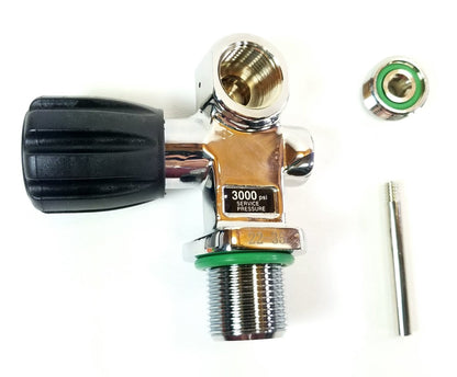Scuba Diving 3000 PSI 230 Bar Pro Tank Valve Convertible DIN / Yoke Nitrox 3/4"0