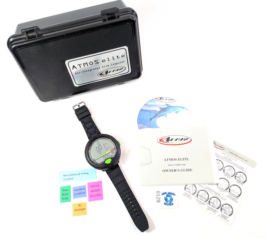 Aeris Atmos Elite Wrist Wireless Hoseless Nitrox Scuba Dive Computer + case 61290