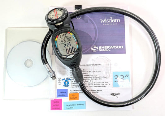 Sherwood WISDOM Air Integrated Scuba Dive Computer Air & Nitrox EXCELLENT! #59270