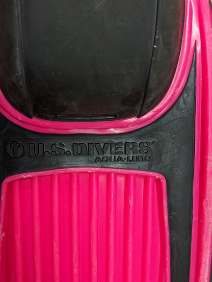 Pink US Divers Aqua Lung Blades Open Heel Scuba Dive Snorkel Fins Flippers Small4