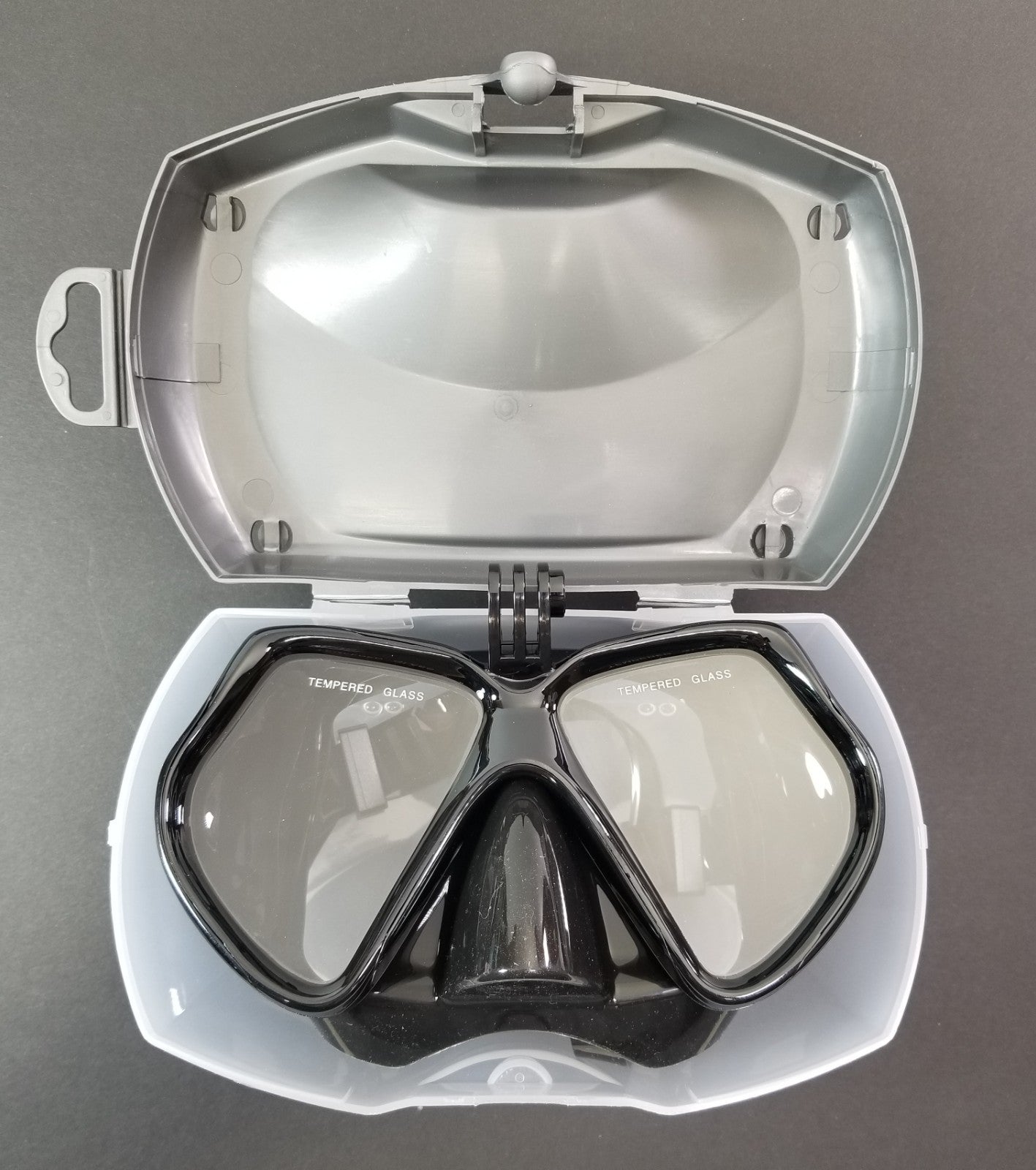 Mask / Goggles Storage Case Clear Protective Hard Box Scuba Dive Snorkel Carry12
