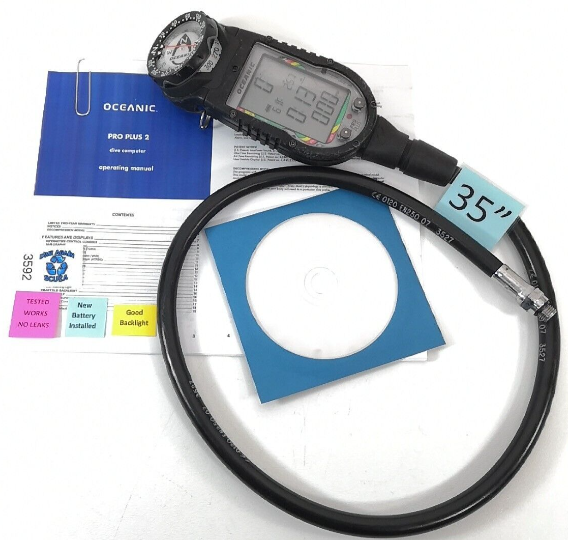 Oceanic Pro Plus 2 SCUBA Dive Air Integrated Computer, Compass Air & Nitrox 35921