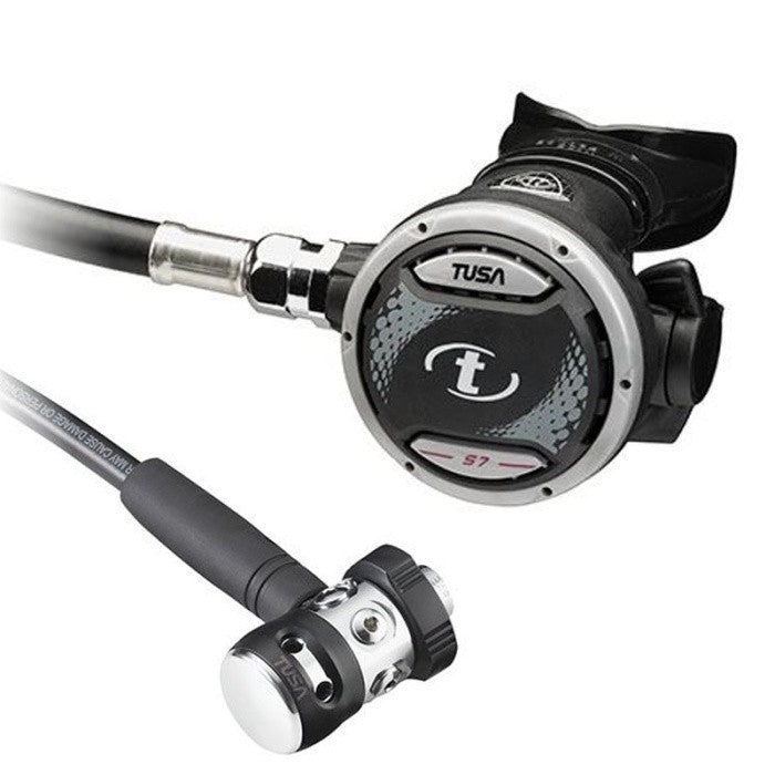 Tusa RS-1207E DIN Regulator Set Scuba Dive Piston 1st Stage R-1200, S-0007 2nd0