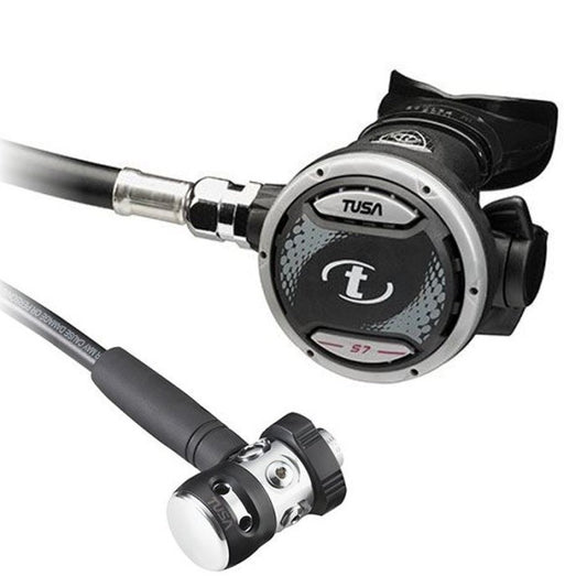 Tusa RS-1207E DIN Regulator Set Scuba Dive Piston 1st Stage R-1200, S-0007 2nd0