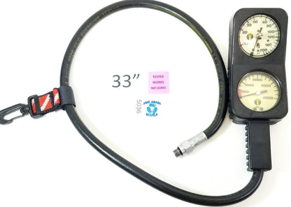 US Divers Pivot Scuba Navigator 2 or 3 Gauge Complete Console SPG, Depth0